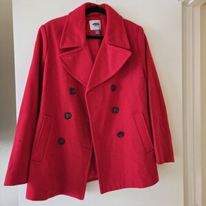 Old Navy Red Women's PeaCoat